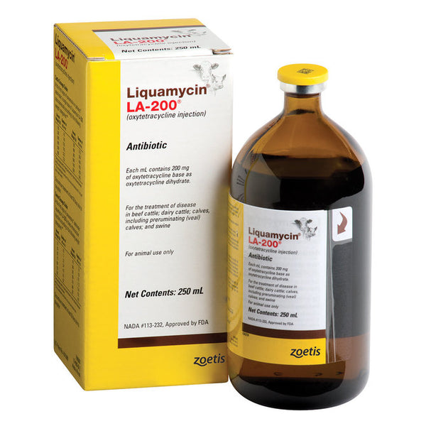 Liquamycin LA-200 (Oxytetracycline) Antibiotic Injection, 250mL