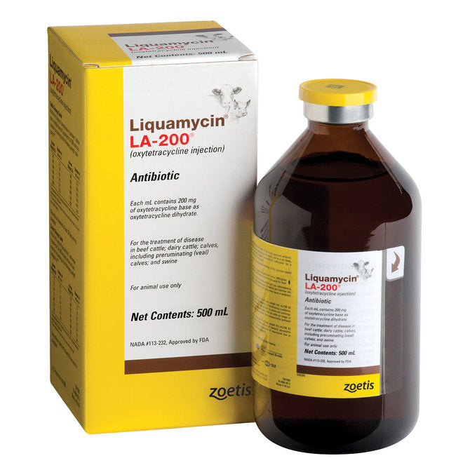 Liquamycin LA-200 (Oxytetracycline) Antibiotic Injection, 100mL