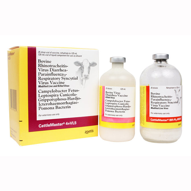 CattleMaster 4 + VL5 Vaccine, Modified Live and Killed Virus, 125mL-25 dose