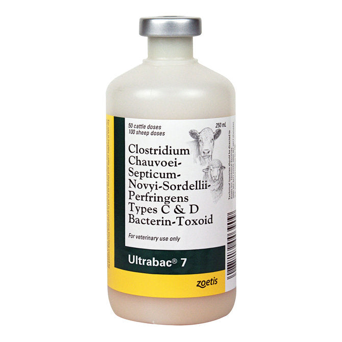 Ultrabac 7 Cattle and Sheep Vaccine, 250mL-50 dose