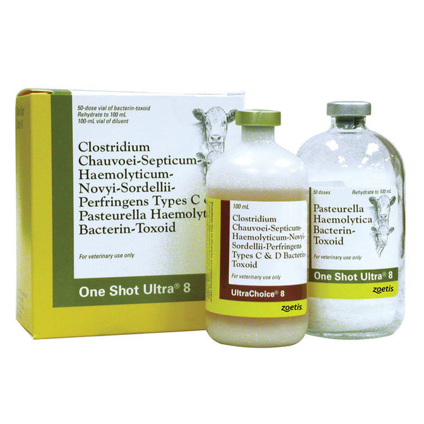 One Shot Ultra 8 Cattle Vaccine, 100mL-50 dose