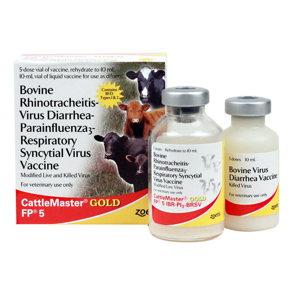 CattleMaster Gold FP5 Vaccine, Modified Live and Killed Virus, 10mL-5 dose