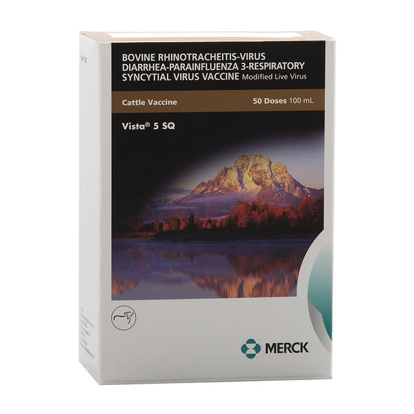 Vista 5 SQ Cattle Vaccine, Modified Live Virus, 100mL-50 dose