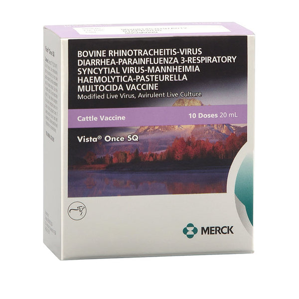 Vista Once SQ Cattle Vaccine, Modified Live Virus, Avirulent Live Culture, 20mL-10 dose