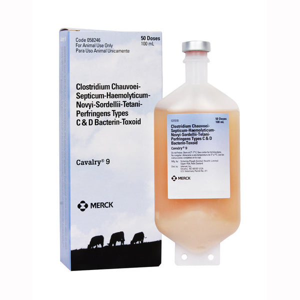 Cavalry 9 Cattle Vaccine, 100mL-50 dose