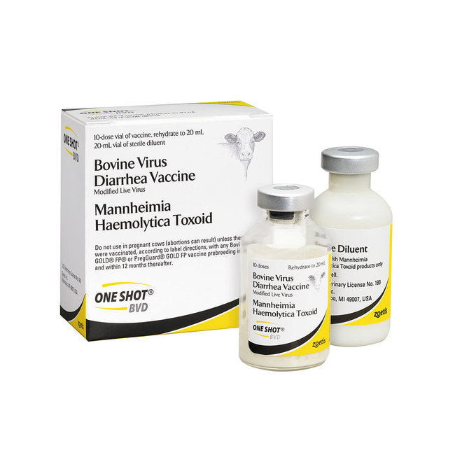 One Shot BVD Cattle Vaccine, Modified Live Virus, 20mL-10 dose