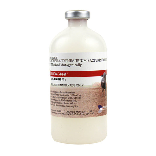 Endovac-Beef with ImmunePlus Salmonella Typhimurium Bacterin Cattle Vaccine, 100mL-50 dose