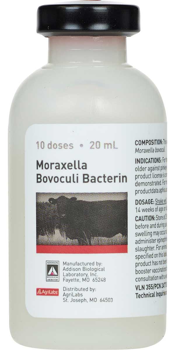 Moraxella Bovoculi Bacterin Cattle Vaccine, 20mL-10 dose