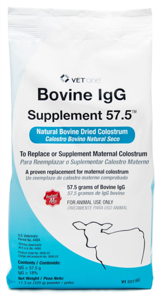 Bovine IgG Supplement 57.5 Natural Bovine Dried Colostrum, 320gm