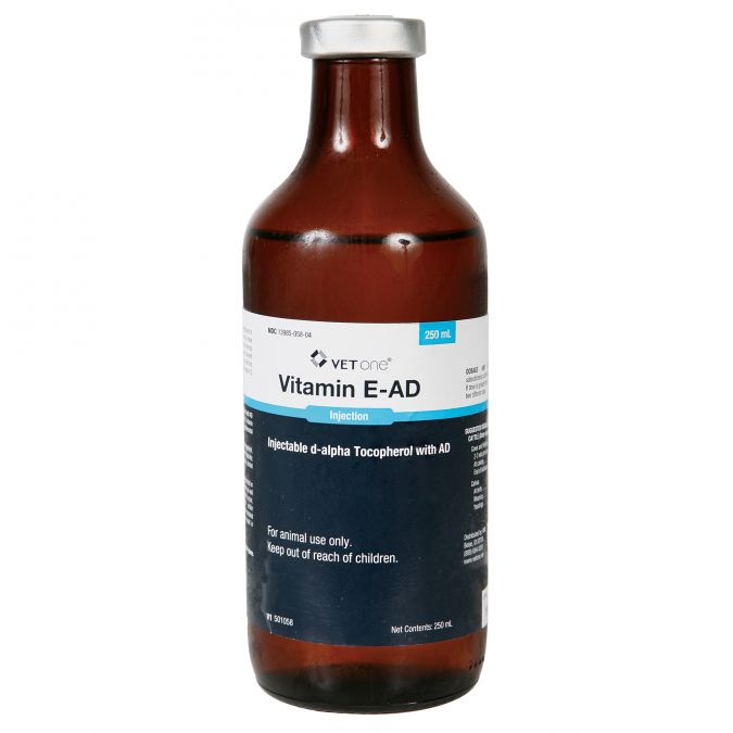 Vitamin E-AD Injectable d-alpha Tocopherol with AD, 250mL
