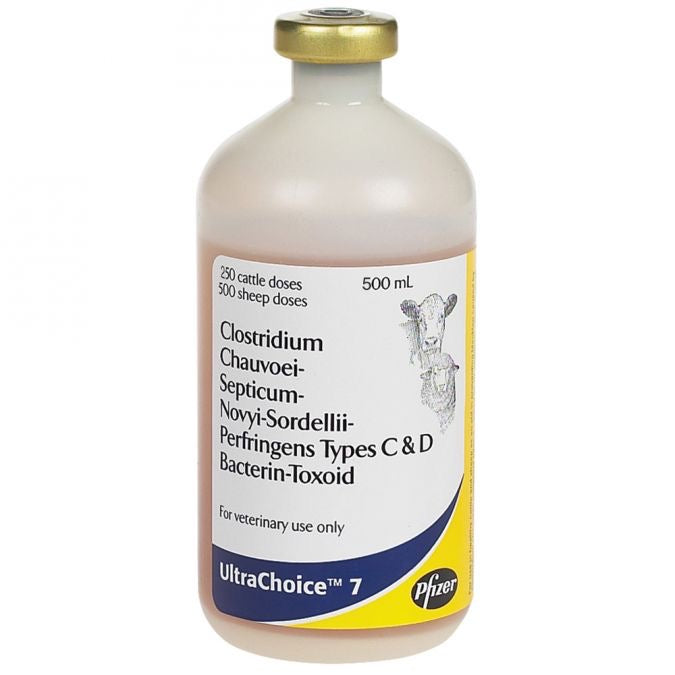 UltraChoice 7 Cattle and Sheep Vaccine, 500mL-250 dose