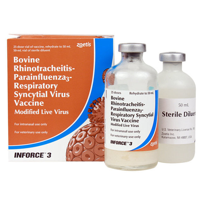 Inforce 3 Vaccine, Modified Live Virus, 50mL-25 dose