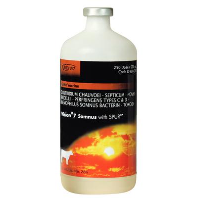 Vision 7 Somnus with Spur Cattle Vaccine, 500mL-250 dose